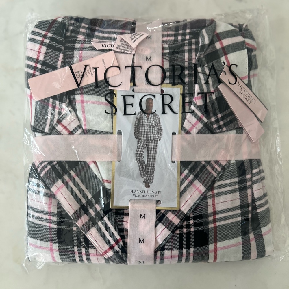 VICTORIA'S SECRET Flannel Long Pajama Set (Size M)